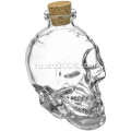 Жидкая бутылка с бутылкой с водой со стеклом черепа